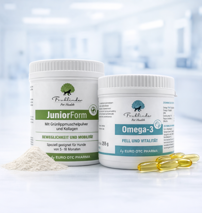 Frohlinder Pet Health – JuniorForm & Omega-3 Ergänzungsset für junge Hunde