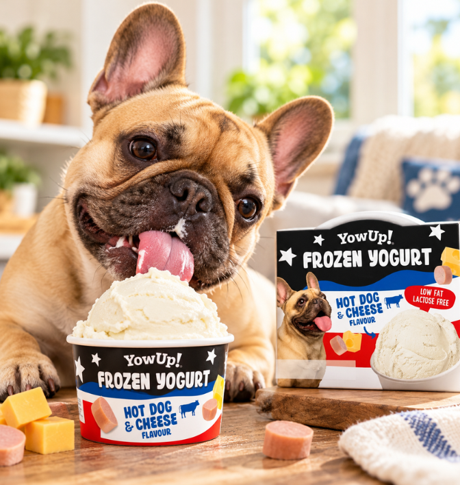YowUp! Frozen Yoghurt für Fellnasen - HotDog mit Käse 2 YowUp! Frozen Yoghurt für Fellnasen - HotDog mit Käse – Bild 2