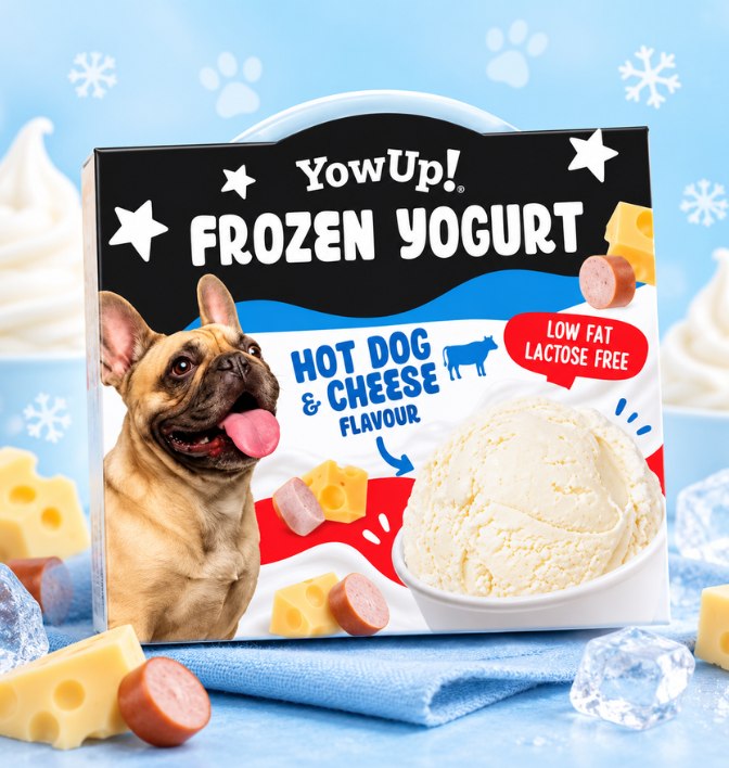 YowUp! Frozen Yoghurt für Fellnasen - HotDog mit Käse 1 YowUp! Frozen Yoghurt für Fellnasen - HotDog mit Käse